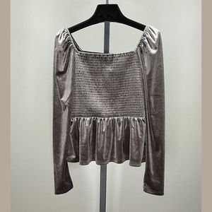 GAP Gray Velvet Crop Top